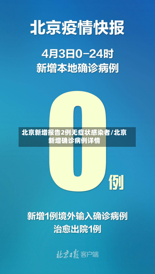 北京新增报告2例无症状感染者/北京新增确诊病例详情-第3张图片