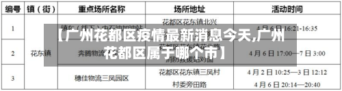【广州花都区疫情最新消息今天,广州花都区属于哪个市】