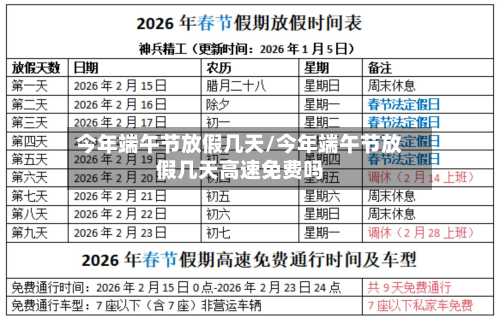 今年端午节放假几天/今年端午节放假几天高速免费吗-第2张图片