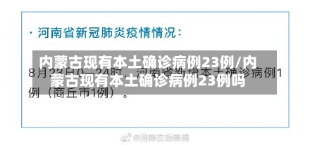 内蒙古现有本土确诊病例23例/内蒙古现有本土确诊病例23例吗-第3张图片