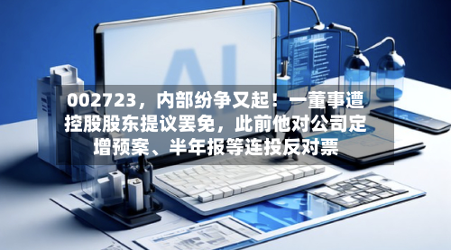 002723	，内部纷争又起！一董事遭控股股东提议罢免，此前他对公司定增预案、半年报等连投反对票-第2张图片
