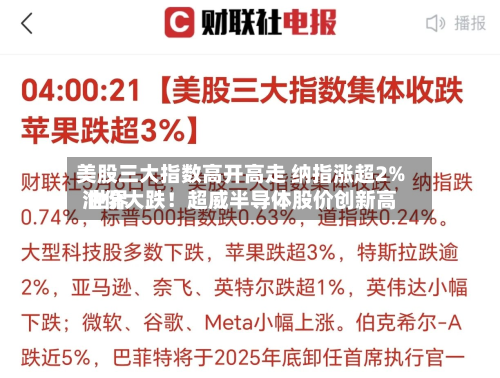 美股三大指数高开高走 纳指涨超2% 世界
油价大跌!超威半导体股价创新高-第2张图片