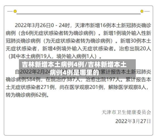 吉林新增本土病例4例/吉林新增本土病例4例是哪里的-第2张图片