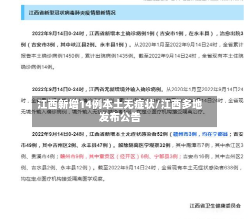 江西新增14例本土无症状/江西多地发布公告-第2张图片