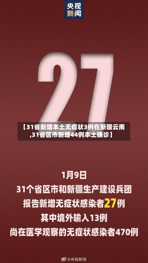 【31省新增本土无症状3例在新疆云南,31省区市新增44例本土确诊】-第2张图片