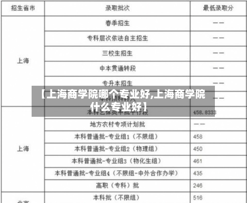【上海商学院哪个专业好,上海商学院什么专业好】-第2张图片