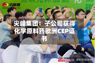 尖峰集团:子公司获得化学原料药欧洲CEP证书-第1张图片