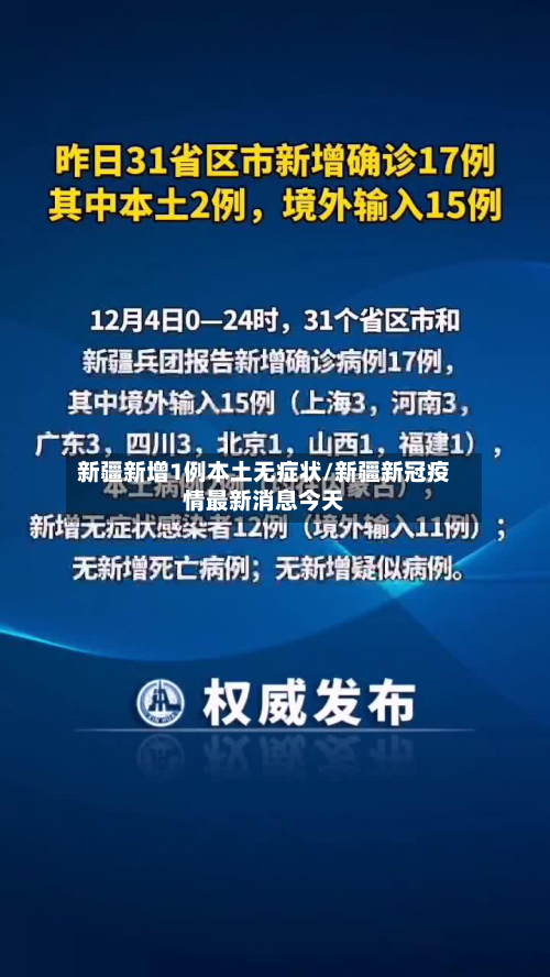 新疆新增1例本土无症状/新疆新冠疫情最新消息今天
