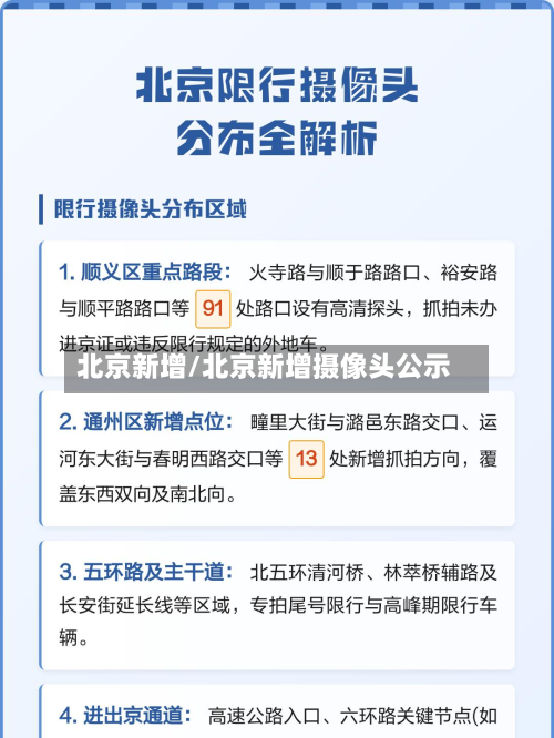 北京新增/北京新增摄像头公示