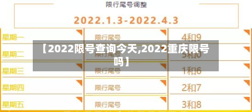 【2022限号查询今天,2022重庆限号吗】-第2张图片