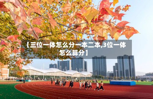 【三位一体怎么分一本二本,3位一体怎么算分】-第2张图片