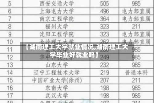 【湖南理工大学就业情况,湖南理工大学毕业好就业吗】-第3张图片