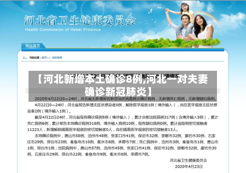 【河北新增本土确诊8例,河北一对夫妻确诊新冠肺炎】-第2张图片