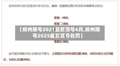 【郑州限号2021最新限号4月,郑州限号2025最新限号处罚】