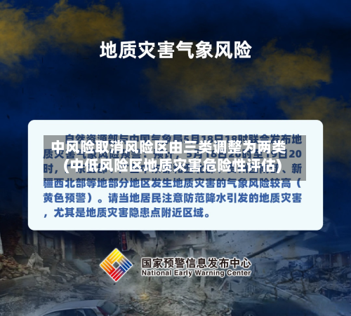 中风险取消风险区由三类调整为两类(中低风险区地质灾害危险性评估)