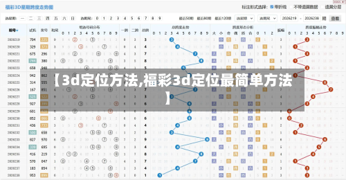 【3d定位方法,福彩3d定位最简单方法】