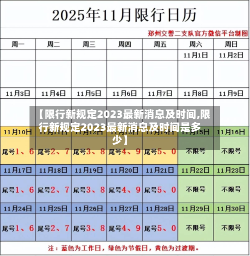 【限行新规定2023最新消息及时间,限行新规定2023最新消息及时间是多少】