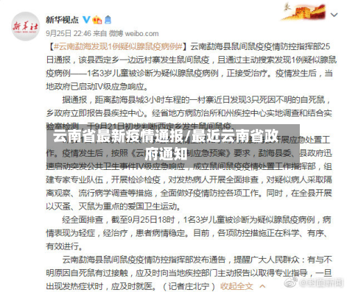 云南省最新疫情通报/最近云南省政府通知-第2张图片