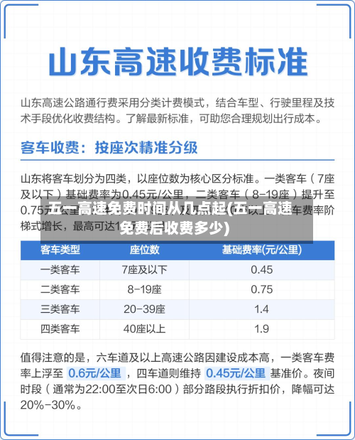 五一高速免费时间从几点起(五一高速免费后收费多少)