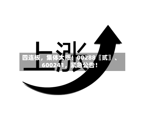 四连板，集体大涨！00288〖贰〗、600241，紧急公告！