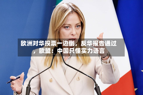 欧洲对华投票一边倒，反华报告通过，欧盟：中国只懂实力语言-第3张图片