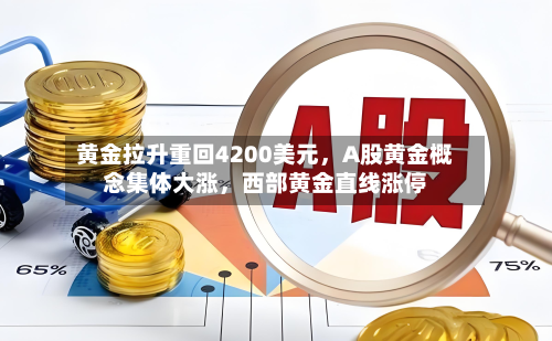 黄金拉升重回4200美元，A股黄金概念集体大涨	，西部黄金直线涨停-第3张图片