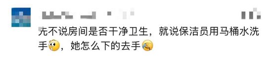 太炸裂！千元档豪华酒店被曝保洁员用刷过马桶的刷子清洁坐垫，用马桶水洗手后整理床单	、枕头……