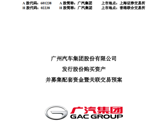 广汽集团，重大资产重组预案来了！购买一汽丰田50%股权