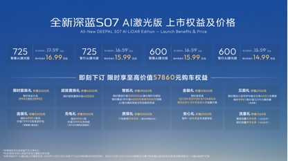 深蓝汽车第100万辆整车量产下线，全新深蓝S07上市限时14.99万元起
