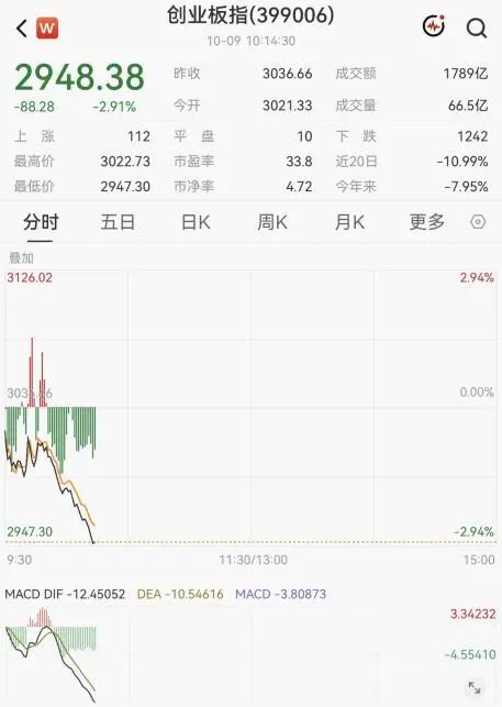 大面积跳水！“光	”大跌，千亿市值股重挫